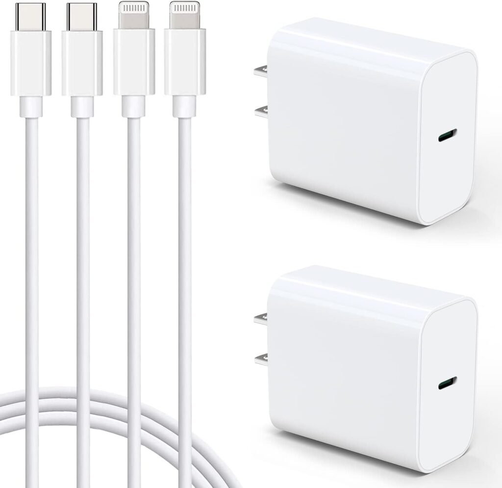 iPhone Fast Charger 10 FT [Apple MFi Certified] 2 Pack PD 20W USB C Charger