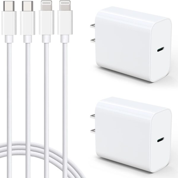 iPhone Fast Charger 10 FT [Apple MFi Certified] 2 Pack PD 20W USB C Charger