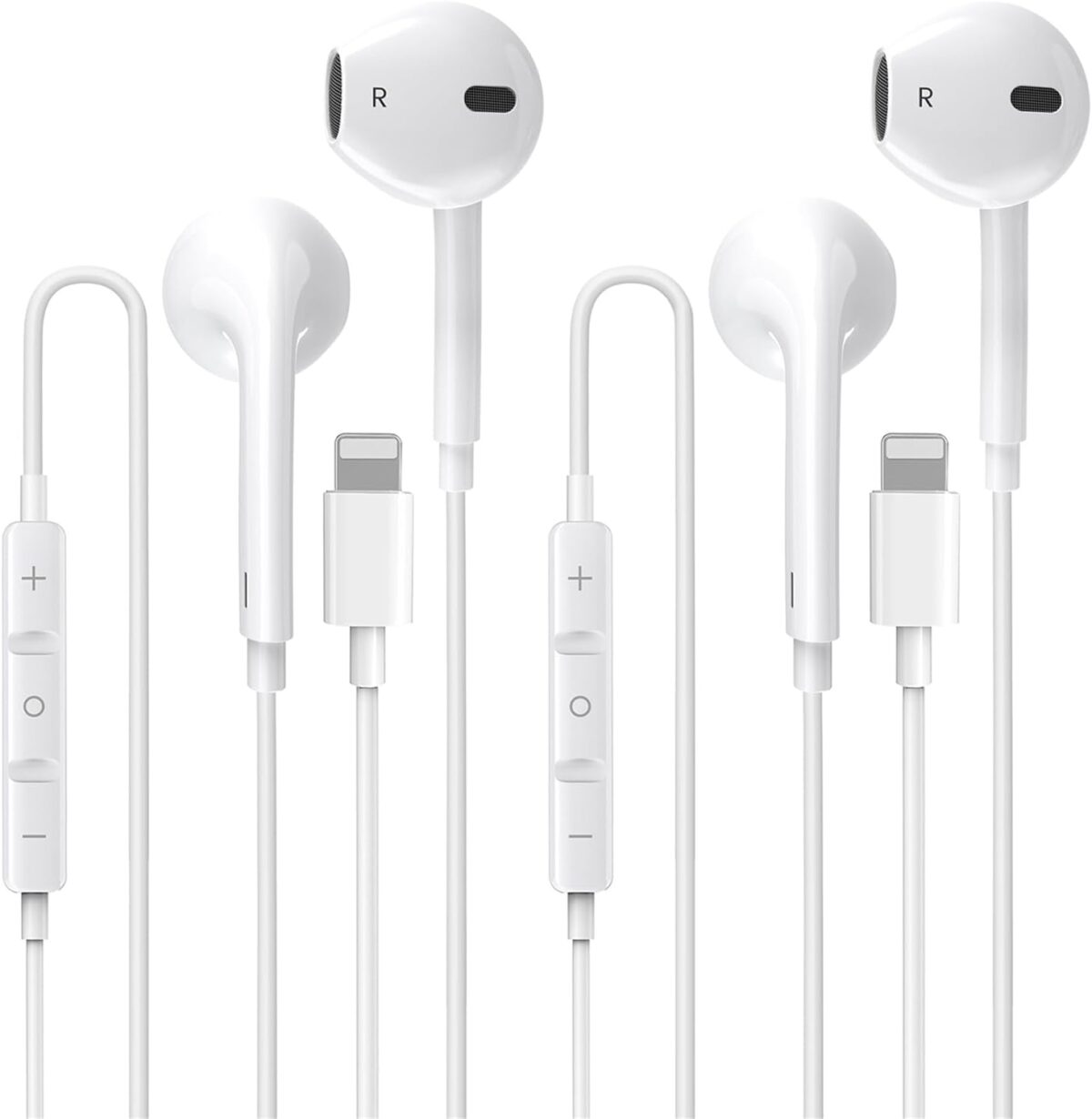 Apple Earbuds/iPhone Headphones/Lightning Wired Earphones [Apple MFi Certified] Built-in Microphone & Volume Control Compatible with iPhone 14/13/12/11/8/Pro Max/X/7, Support All iOS System